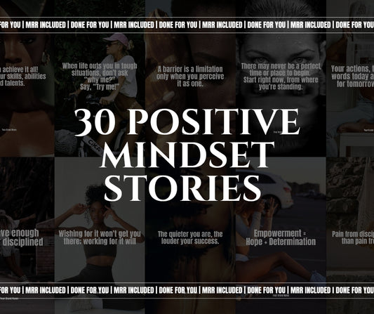 30 Positive Mindset Social Media Stories | MRR Included