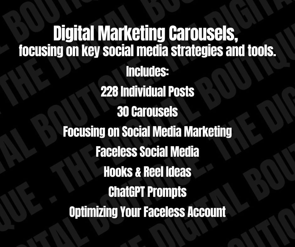 30 Days Of Digital Marketing Carousel Bundles.