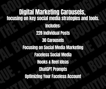 30 Days Of Digital Marketing Carousel Bundles.