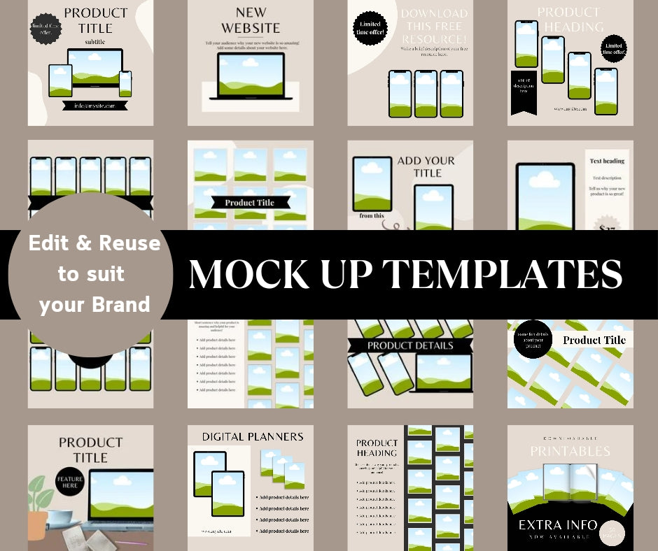 Digital Mock Up Templates with MRR.