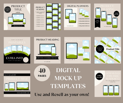 Digital Mock Up Templates with MRR.