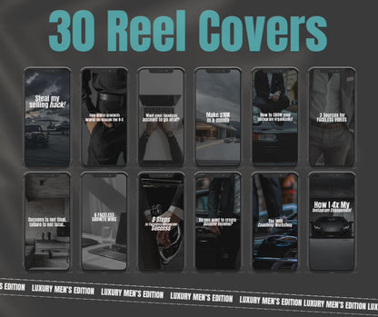 Luxury Mens Edition Vol 1 | Instagram Reels, Hooks, Captions & Reel Covers I MRR